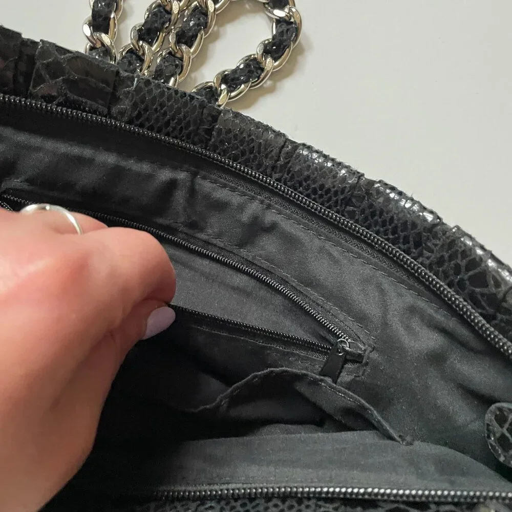 Soft crossbody bag, Checkered design bag with removable chain